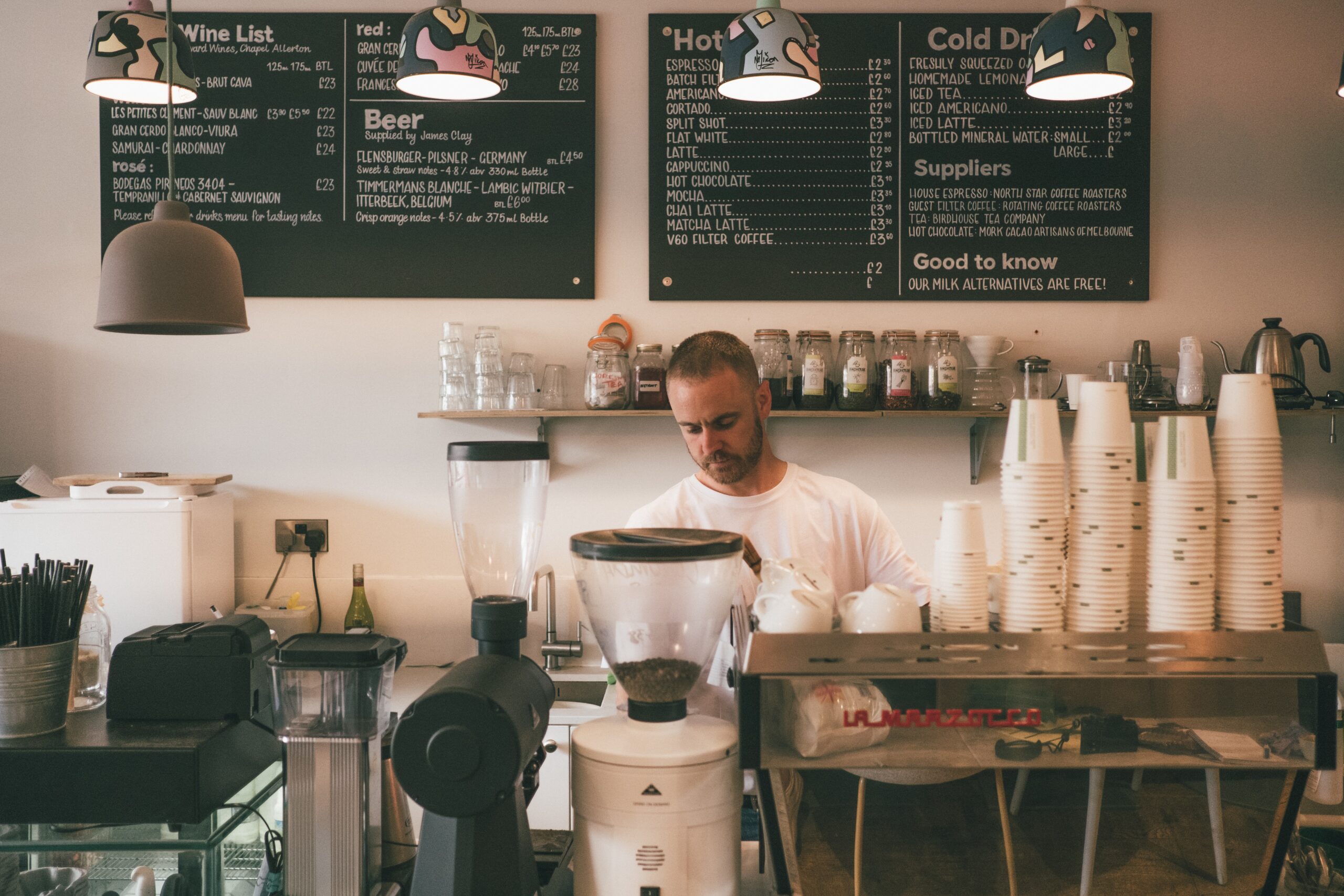 Man Working At A Coffee Shop - Small Business News